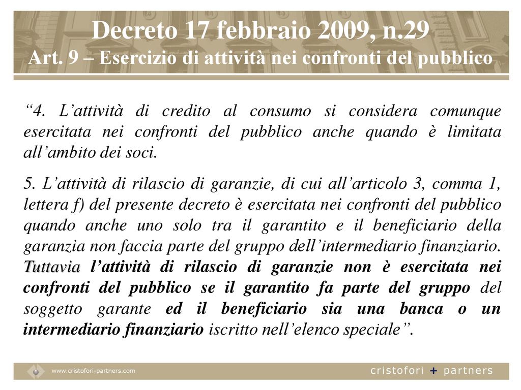 Novità per le holding previste dal decreto unificato ppt scaricare